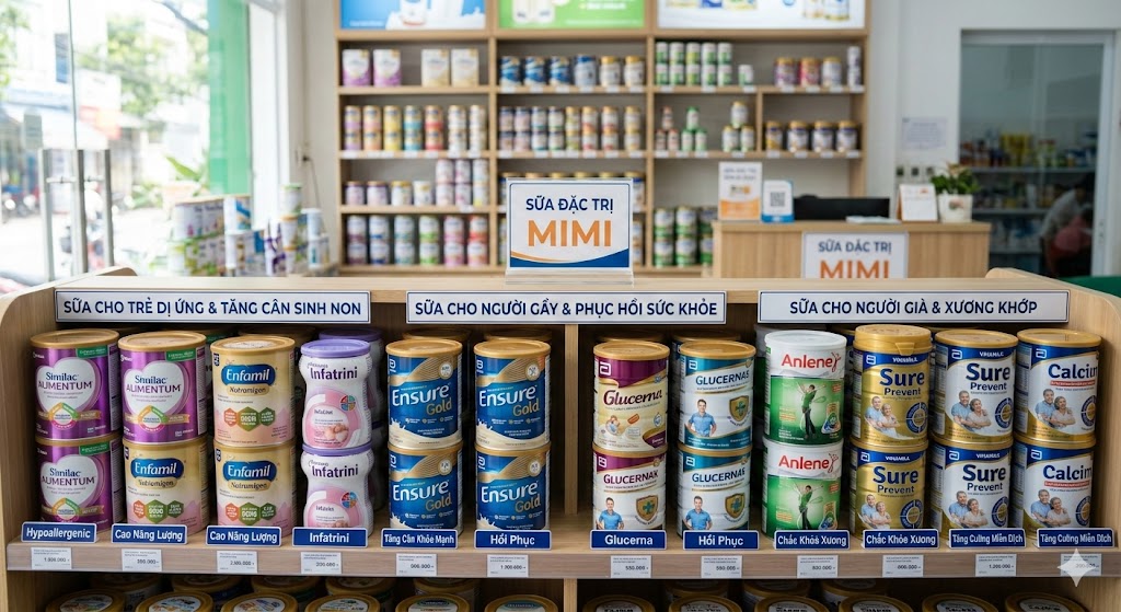 Các dòng sữa đặc trị phổ biến cho trẻ dị ứng và người lớn tại Sữa MiMi